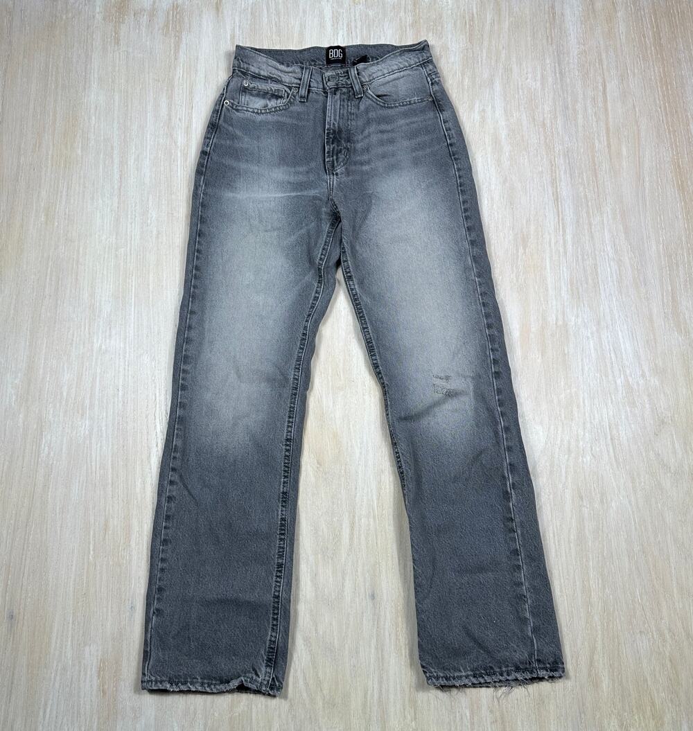 BDG UO Cowboy Jean High Rise Straight Leg Gray Wash Denim Everyday Casual 25